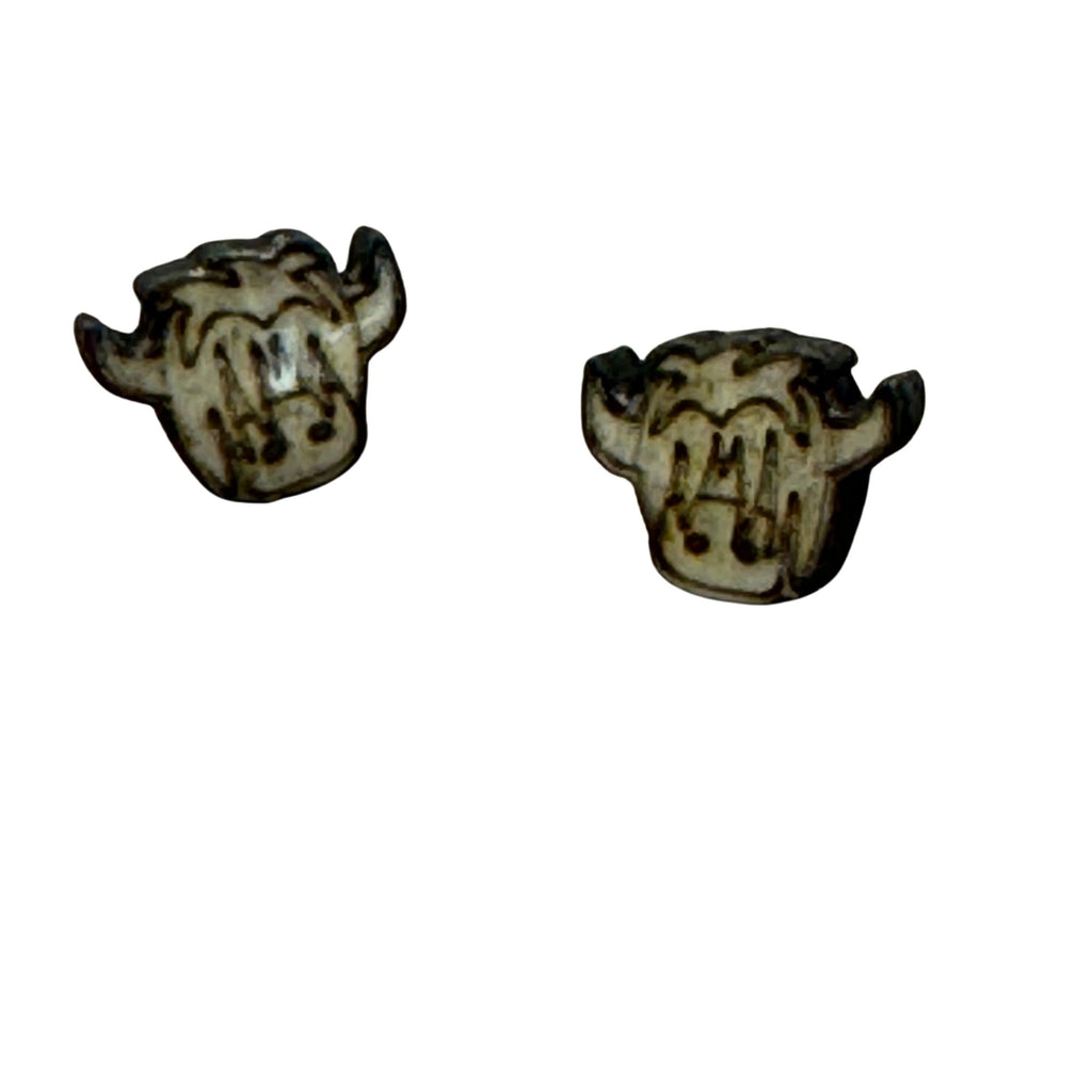 Wee Highland Coo Stud Earrings